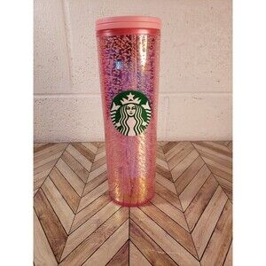 New Starbucks Iridescent Pink Champagne Bubble Cold Cup 16 oz Holiday 2020